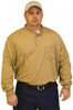 Stanco Safety Products Size 2XL Tan Arc Flash Long Sleeve Button Down Shirt 50-52" Chest, 1 Pocket, Indura USK6HSTN-2XL - 73983439