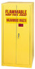 Eagle Manufacturing 58" Wide x 31-1/2" Deep x 65" High, Steel Vertical Drum Cabinet with 3 Point Key Lock Yellow, Manual Closing Door, 1 Shelf, 2 Drums, Drum Rollers Included HAZ1955 - 06545487