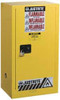 Justrite 1 Door, 1 Shelf, Yellow Steel Space Saver Safety Cabinet for Flammable and Combustible Liquids 44" High x 23-1/4" Wide x 18" Deep, Self Closing Door, 15 Gal Capacity 891520 - 53468245