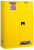 Justrite 2 Door, 2 Shelf, Yellow Steel Standard Safety Cabinet for Flammable and Combustible Liquids 65" High x 43" Wide x 18" Deep, Manual Closing Door, 3 Point Key Lock, 45 Gal Capacity 894500 - 72993173
