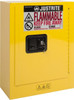 Justrite 1 Door, 1 Shelf, Yellow Steel Space Saver Safety Cabinet for Flammable and Combustible Liquids 22" High x 17" Wide x 8" Deep, Manual Closing Door, 2 Gal Capacity 890200 - 77387603