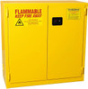 PRO-SAFE 2 Door, 1 Shelf, Yellow Steel Standard Safety Cabinet for Flammable and Combustible Liquids 44" High x 43" Wide x 18" Deep, Self Closing Door, 3 Point Key Lock, 30 Gal Capacity CAB-F30G-S2D - 55433924