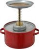 Eagle Manufacturing 1 Quart Capacity, 8 Inch High x 6-1/4 Inch Diameter, Galvanized Steel Plunger Can 5-1/4 Inch Dasher Diameter, Red, Approval Listing/Regulation FM P701 - 89822829