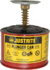Justrite 1 Pint Capacity, 5-1/4 Inch High x 4-7/8 Inch Diameter, Steel Plunger Can 2-3/4 Inch Dasher Diameter, Red, Approval Listing/Regulation FM 10008 - 89848162