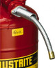 Justrite 9 Inch Long, Safety Can Metal Flexible Nozzle 5/8 Inch Diameter, Compatible with Type II Safety Cans 11078 - 57766768