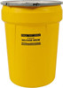 Eagle Manufacturing 30 Gallon Capacity, Metal Lever Lock, Yellow Salvage Drum 5 Gallon Container, Polyethylene, 220 Lb. Capacity, UN 1H2/X100/S Listing 1602 - 06159354