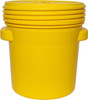 Eagle Manufacturing 20 Gallon Closure Capacity, Screw On Closure, Yellow Lab Pack 5 Gallon Container, Polyethylene, 125 Lb. Capacity, UN 1H2/X57/S Listing 1650 - 60275179