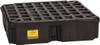 Eagle Manufacturing 12 Gal Sump, 2,000 Lb Capacity, 1 Drum, Polyethylene Spill Deck or Pallet 26-1/4" Long x 26" Wide x 6-1/2" High, Black, Drain Included, Low Profile, Vertical, Inline Drum Configuration 1633BD - 60381456