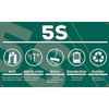 AccuformNMC Banners, Message Type: Safety Reinforcement & Motivational, Legend: 5s Sort Set In Order Shine Standardize Sustain, Graphic: 5s, Material Type: Polyethylene, Language: English, Length (Inch): 60 BT558 - 31475452
