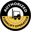 AccuformNMC 25 Qty 1 Pack Authorized Forklift Operator, Hard Hat Label Yellow on Black, 2" Thick, For Accident Prevention HH63 - 05199252