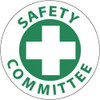 AccuformNMC 25 Qty 1 Pack Safety Committee, Hard Hat Label Green on White, 2" Thick, For Accident Prevention HH11 - 09428244
