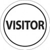 AccuformNMC Pack of 25 Visitor, Hard Hat Labels Black on White, 0.045" Thick, For Accident Prevention HH20R - 37666088