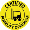 AccuformNMC Pack of 25 Certified Forklift Operator, Hard Hat Labels Black on Yellow, 0.045" Thick, For Certified Operator HH67R - 37666724