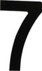 Made in USA Number Label Legend: 7, English, 1" Wide, Black, Pressure Sensitive Vinyl DBV-1-7-10 - 36932432