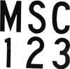 Made in USA Letter Label Legend: Complete Set, English, 2" Wide, Black, Pressure Sensitive Vinyl DBV-2-107-PC - 36933273
