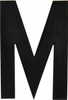 Made in USA Letter Label Legend: M, English, 3" Wide, Black, Pressure Sensitive Vinyl DBV-3-M-10 - 36933422