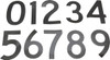 Made in USA Letter Label Legend: Number Set, English, 3" Wide, Black, Pressure Sensitive Vinyl DBV-3-NUM-100 - 36933695
