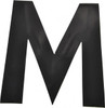 Made in USA Letter Label Legend: M, English, 6" Wide, Black, Pressure Sensitive Vinyl DBV-6-M-10 - 36934628