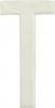 Made in USA Letter Label Legend: T, English, 2" Wide, White, Pressure Sensitive Reflective Film DWR-2-T-5 - 36935880