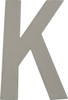Made in USA Letter Label Legend: K, English, 3" Wide, White, Pressure Sensitive Reflective Film DWR-3-K-5 - 36936169