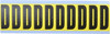 Made in USA Letter Label Legend: D, English, 2-1/4" Wide, Pressure Sensitive Vinyl Coated Cloth SB5-D - 36944296
