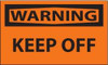 AccuformNMC 5 Qty 1 Pack Security & Admittance Label, Header: WARNING Legend: Warning - Keep Off, English, 5 x 3", Black, Orange, Pressure Sensitive Vinyl W452AP - 04774311