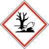 AccuformNMC Hazardous Materials Label, Header: Dangerous for Environment Warning Legend: GHS - Graphic, Graphic: Fish & Coral Out of Water (Marine Pollutants Symbol), English, 4 x 4", Black, Red, Pressure Sensitive Paper GHS2074AL2 - 37666971
