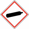 AccuformNMC Hazardous Materials Label, Header: Compressed Gas Warning Legend: GHS - Graphic, Graphic: Compressed Gas Hazard, English, 2 x 2", Black, Red, Pressure Sensitive Paper GHS2042AL2 - 39091293