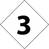 AccuformNMC 5 Qty 1 Pack Hazardous Materials Label Legend: Number, English, 2-1/2 x 2-1/2", Black, White, Pressure Sensitive Vinyl DCN23 - 63377386
