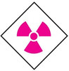 AccuformNMC 5 Qty 1 Pack Hazardous Materials Label Graphic: Radioactive, 5 x 5", Pink, White, Pressure Sensitive Vinyl DCL154 - 63377675