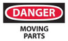 AccuformNMC 5 Qty 1 Pack Accident Prevention Label, Header: DANGER Legend: Danger - Moving Parts, English, 5 x 3", Red, Black, White, Pressure Sensitive Vinyl D675AP - 72318934
