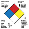 AccuformNMC Hazardous Materials Label Legend: Health Hazard - Fire Hazard - Specific Hazard - Instability, English, 6 x 6", Blue, Red, Yellow, Black, White, Pressure Sensitive Vinyl HMS16ALV - 72319064