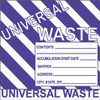AccuformNMC Hazardous Materials Label Legend: Universal Waste, English, 6 x 6", Black, White, Purple, Pressure Sensitive Vinyl HW31ALV - 72319122