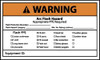 AccuformNMC 5 Qty 1 Pack Accident Prevention Label, Header: WARNING Legend: Warning - Arc Flash Hazard - Appropriate PPE Required, English, 5 x 3", Black, Orange, White, Pressure Sensitive Vinyl WGA37AP - 72320815
