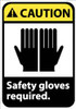 AccuformNMC 5 Qty 1 Pack Accident Prevention Label, Header: CAUTION Legend: Caution - Safety Gloves Required, Graphic: Pair of Gloves, English, 5 x 3", Black, Yellow, White, Pressure Sensitive Vinyl CGA8AP - 74507369