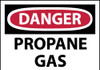 AccuformNMC 5 Qty 1 Pack Hazardous Materials Label, Header: DANGER Legend: Danger - Propane Gas, English, 5 x 3", Red, Black, White, Pressure Sensitive Vinyl D84AP - 74737511