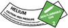 AccuformNMC 25 Qty 1 Pack Hazardous Materials Label Legend: Helium - Caution High Pressure - Non Flammable Gas - 2, Graphic: Cylinder, English, 5-1/4 x 2", Green, Black, White, Pressure Sensitive Vinyl CY104AP - 83733956