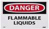 AccuformNMC 5 Qty 1 Pack Hazardous Materials Label, Header: DANGER Legend: Danger - Flammable Liquids, English, 5 x 3", Red, Black, White, Pressure Sensitive Vinyl D38AP - 87526349