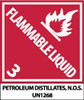 AccuformNMC Flammable Liquid - 3 - Petroleum Distillates, N.O.S. - UN1268 Shipping Label 4-3/4" High x 4" Wide UN1268AL - 08514762