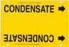 Made in USA Pipe Marker with Condensate Legend and Arrow Graphic 6 to 8" Pipe Outside Diam, Black on Yellow 36960540 - 36960540