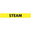AccuformNMC Pipe Marker with Steam Legend and No Graphic 2-1/2 to 6" Pipe Outside Diam, Black on Yellow A1243Y - 75573576