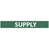 AccuformNMC Pipe Marker with Supply Legend and No Graphic 2-1/2 to 6" Pipe Outside Diam, White on Green A1255G - 75573626