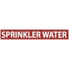 AccuformNMC Pipe Marker with Sprinkler Water Legend and No Graphic 3/4 to 1-1/4" Pipe Outside Diam, White on Red C1242R - 76999804