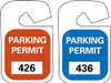 AccuformNMC Pack of (100), 4-3/4 Inch High x 2-3/4 Inch Wide, PARKING PERMIT Parking/Vehicle Hang Tags 1 Side, Unrippable Vinyl, Blue PP14B - 83731679