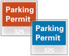 AccuformNMC 100 Qty 1 Pack Parking Permit (101-200), 3" Wide x 3" High, Vinyl Traffic Sign Blue, Square PP12B - 83733055