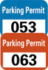AccuformNMC 100 Qty 1 Pack Parking Permit (201-300), 4-3/4" Wide x 2-3/4" High, Vinyl Traffic Sign Blue, Rectangle PP10C - 93137735