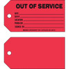 Brady Safety & Facility Tags, Message Type: Safety Tag, Header: OUT OF SERVICE, Front Legend: DATE: SER#: LOCATION: PROBLEM: SIGNED BY:, Back Legend: (Blank), Material Type: Paper, Language: English 86757 - 53850194