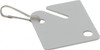 Master Lock Snap Hook (Square), English Safety & Facility Key Tag White Plastic 7117D - 85003002