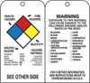 AccuformNMC 25 Qty 1 Pack 3" High x 6" Long, HEALTH HAZARD - FIRE HAZARD - SPECIFIC HAZARD - INSTABILITY - HAZARD RATINGS, English Safety & Facility Accident Prevention Tag Tag Header: Warning, 2 Sides, Black & White Unrippable Vinyl RPT77 - 63377782