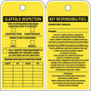 AccuformNMC Pack of (100), 3" High x 6" Long, SCAFFOLD INSPECTION, English Safety & Facility Inspection Tags Tag Header: Notice, 2 Sides, Yellow Poly RPT180ST100 - 69390797